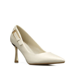Zapato Taco Alto Formal Simil Charol Mujer Weide Ghe38