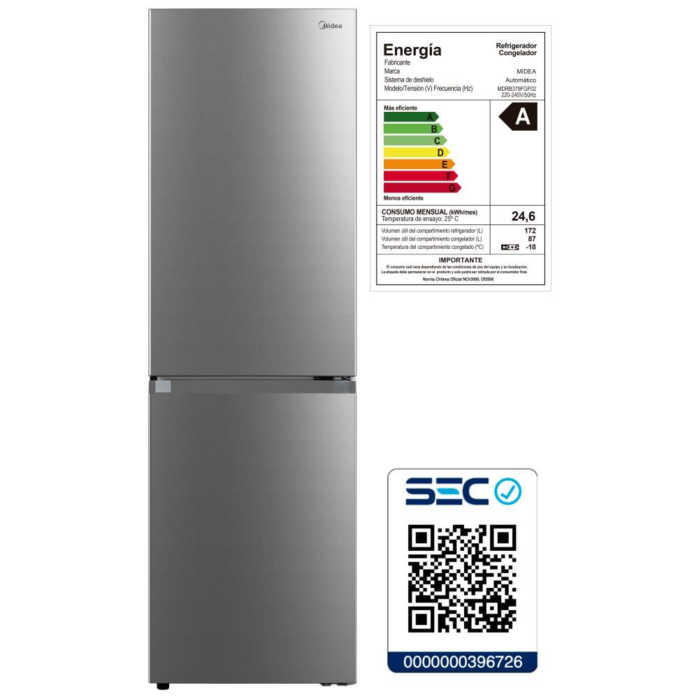 Refrigerador Bottom Freezer Midea Mdrb379fgf02 / No Frost / 259 Litros image number 7.0