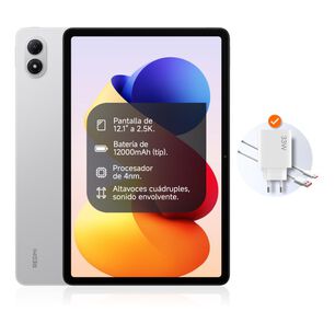 Tablet 12.1" Xiaomi Redmi Pad 2 Pro / 6 GB RAM / 128 GB / Silver + L&aacute;piz + Cover