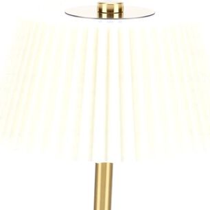 L&aacute;mpara De Mesa Led Recargable Usb Inal&aacute;mbrica Plisada