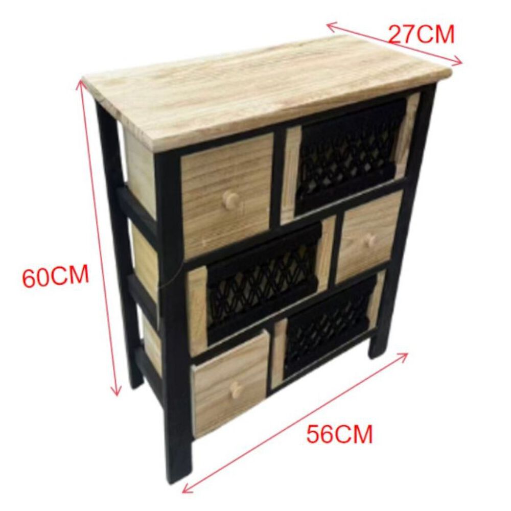 Cómoda De Madera Mesa Auxiliar Negro image number 1.0