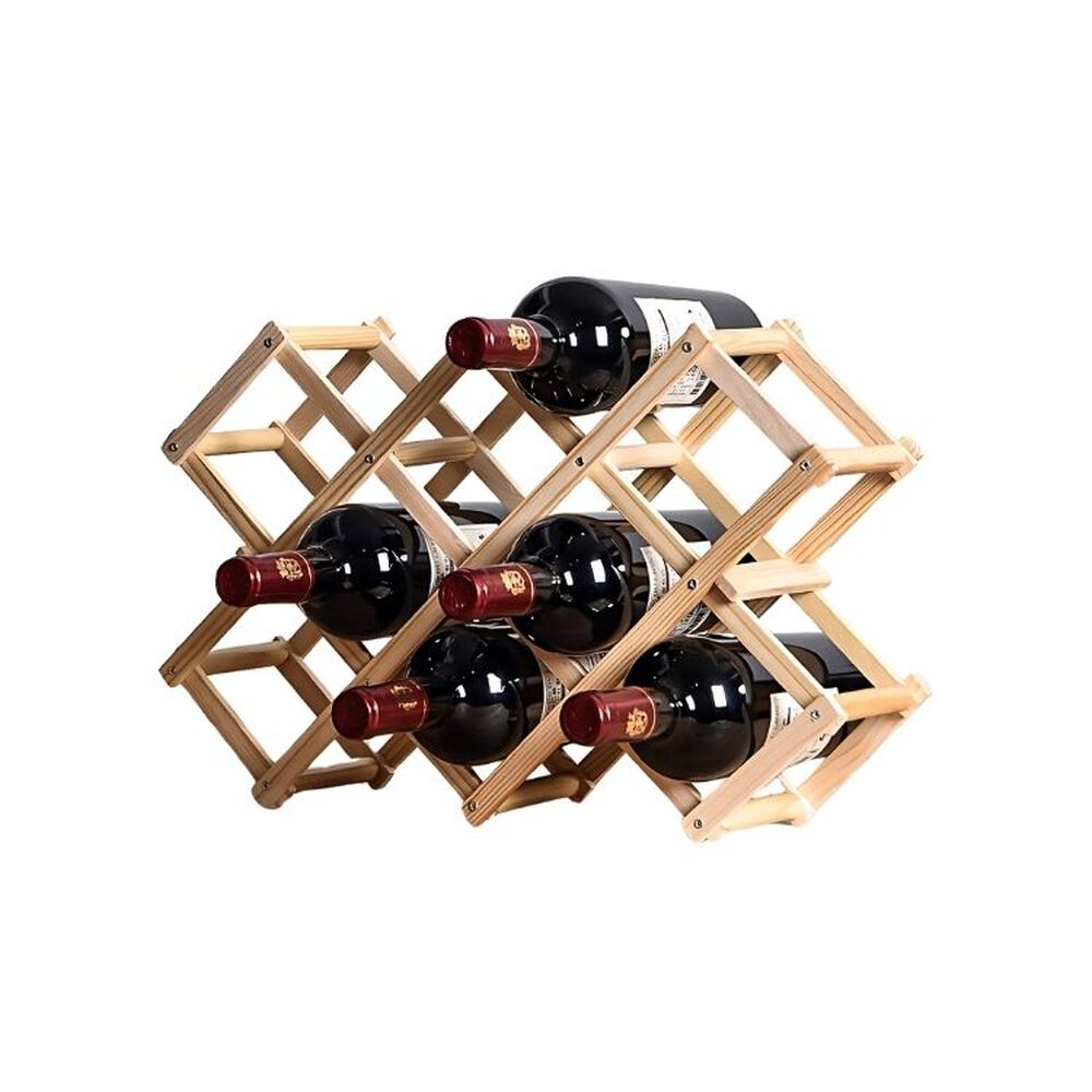 Estante Para 10 Botellas De Vino Plegable image number 0.0