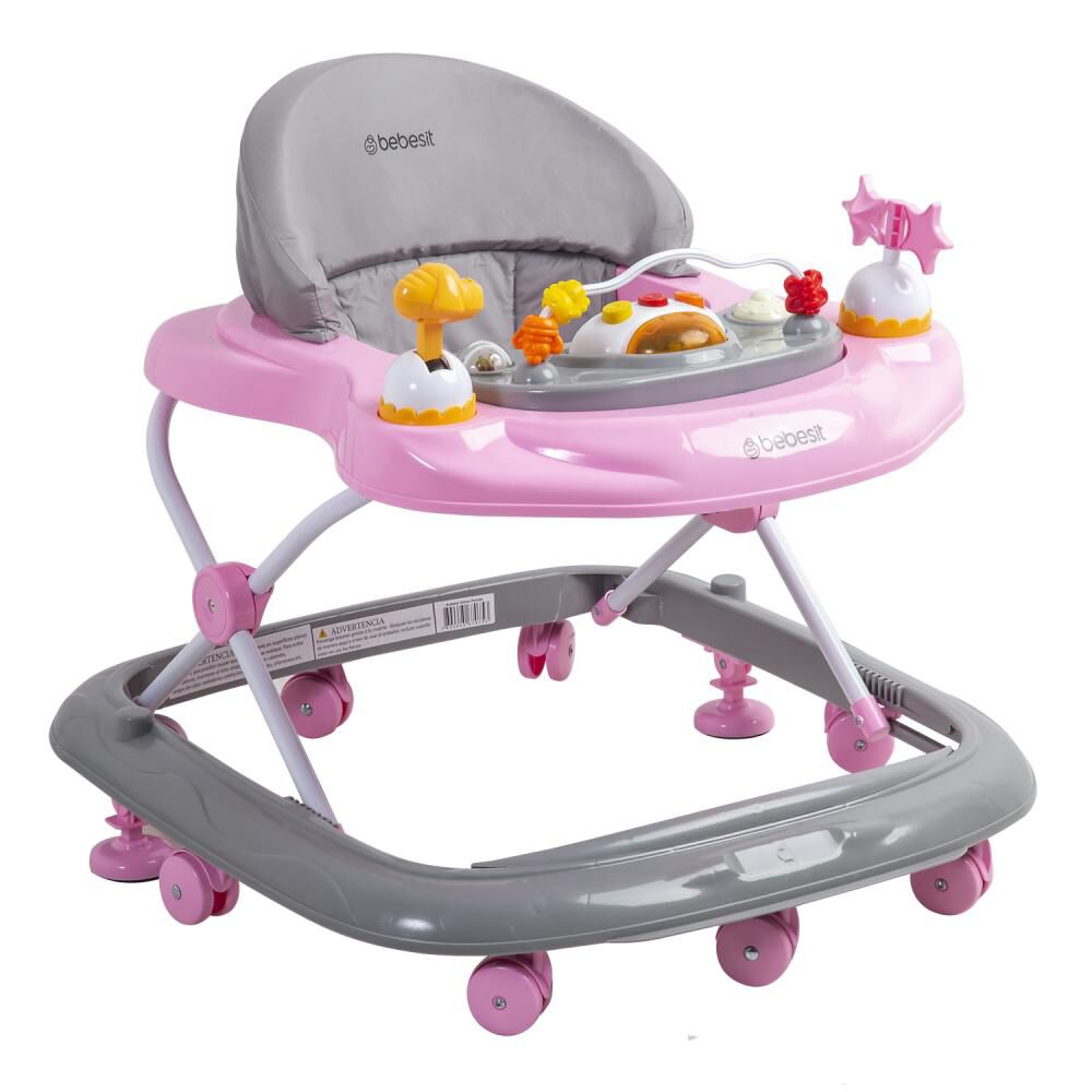 Andador Musical Airbus Gris Rosado Bebesit image number 0.0