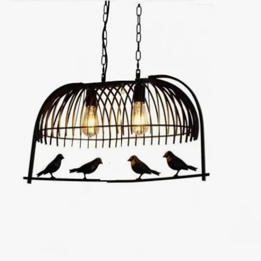 Lampara Colgante Dise&ntilde;o Jaula 4 Pajaros 2 Ampolletas image number 0.0