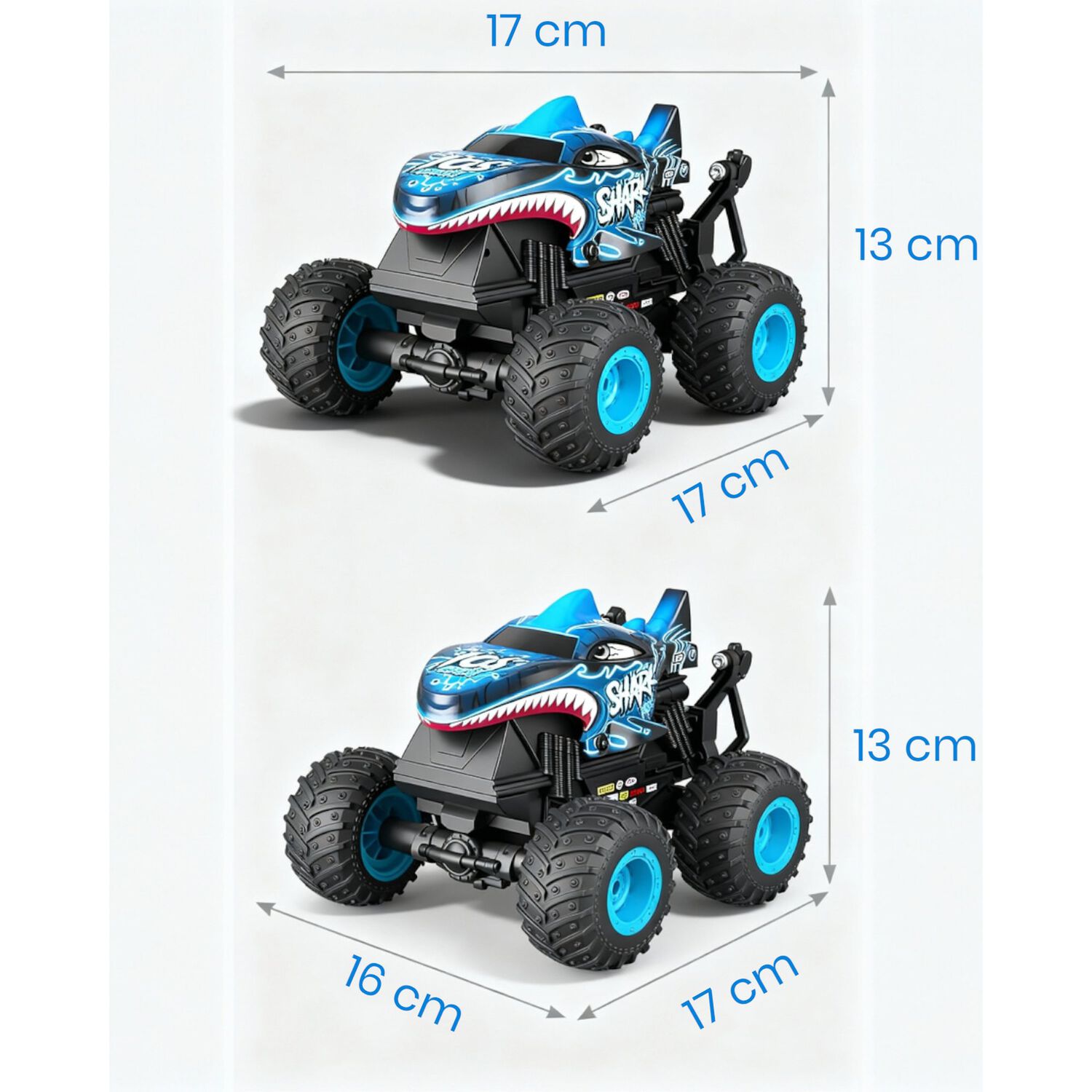 Auto Juguete 4x4 A Control Remoto Tibur&oacute;n Todo Terreno 360 image number 7.0