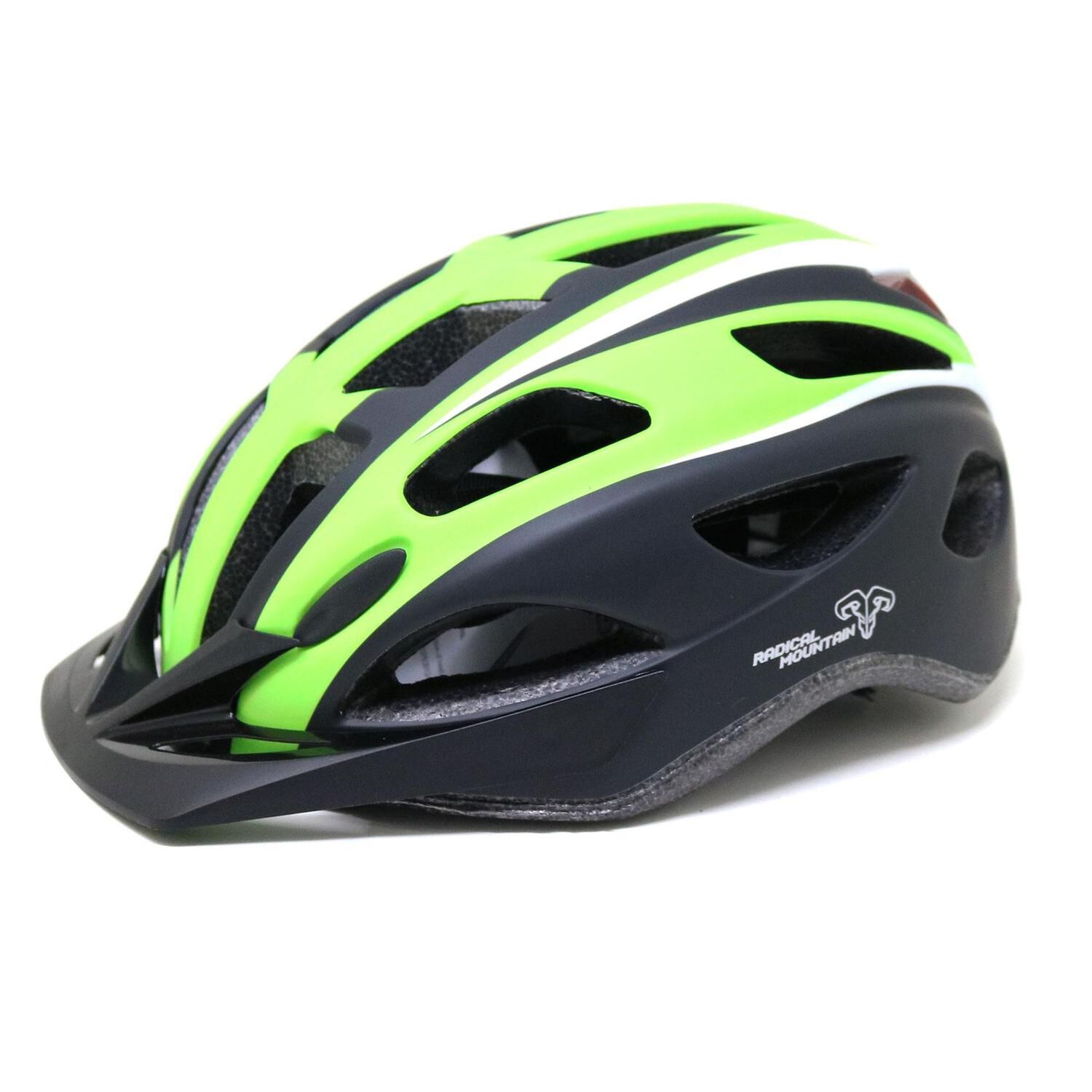 Casco Radical Mountain Mtb Con Luz Matt Negro Verde L 58-61cm image number 2.0