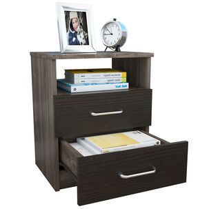 Velador 2 Cajones Fm-025n - Negro