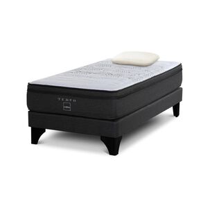 Cama Europea Rosen Tempo / 1.5 Plazas / Base Normal + Almohadas