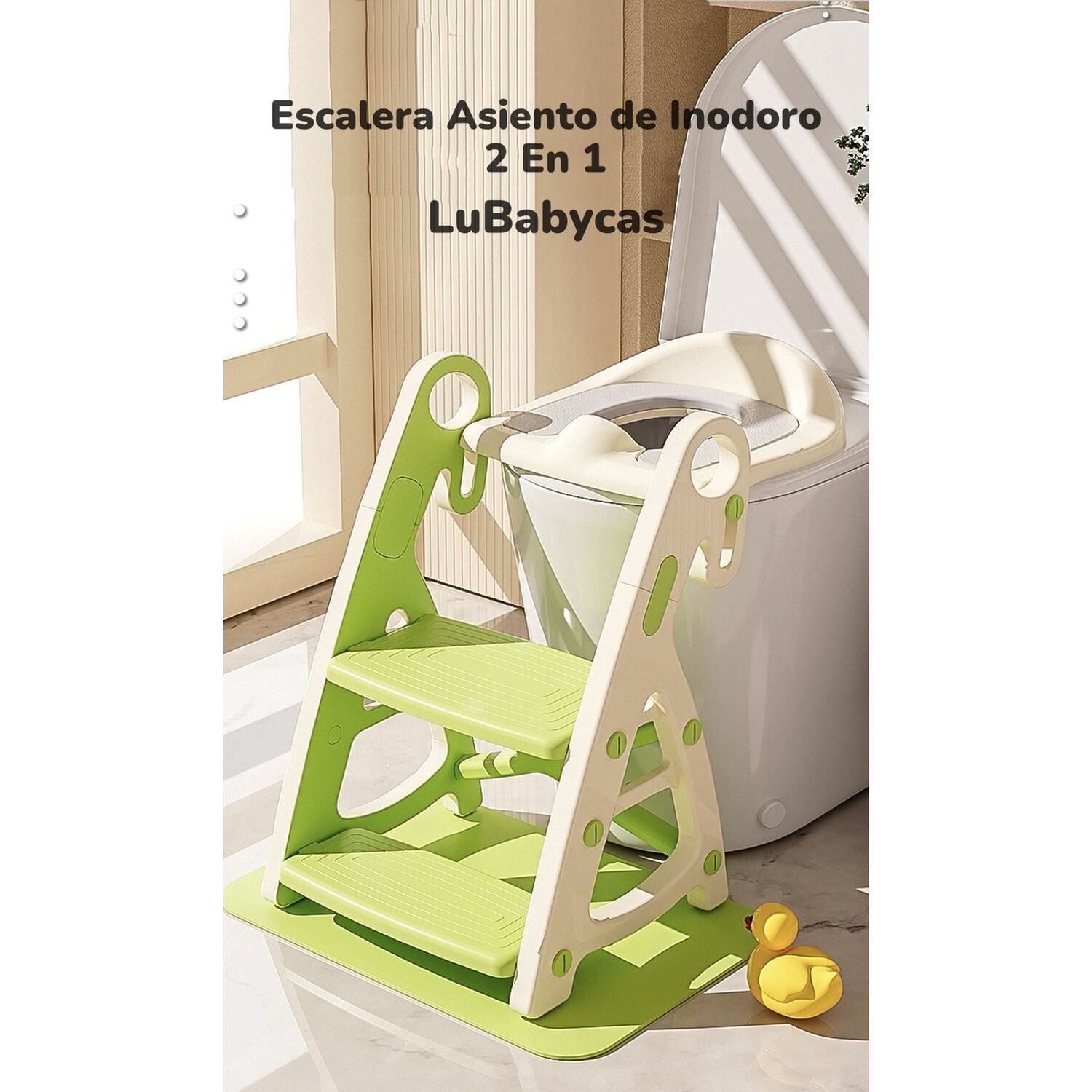Asiento Adaptador Escalera Inodoro Para Ni&ntilde;os Gris Lubabycas image number 4.0