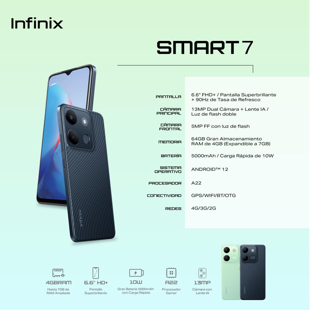Smartphone Infinix Smart 7 / 64 GB / Liberado image number 5.0