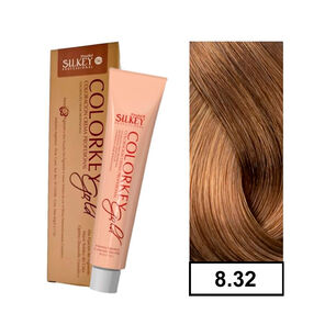 Colorkey Gold - Tintura Permanente Efecto 3d Pigment 60gr + Oxidante - 8.32 Rubio Claro Dorado Nacarado