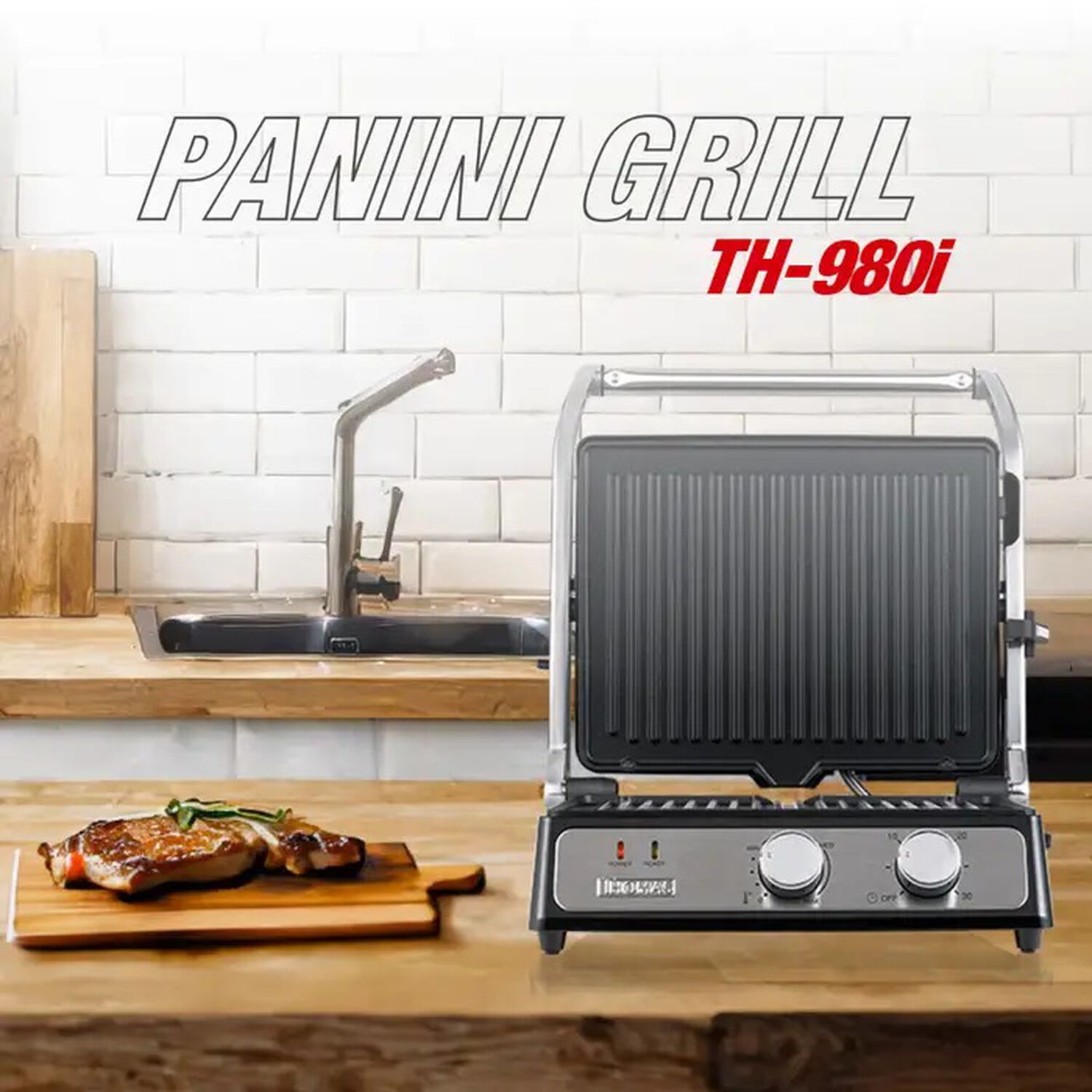 Panini Grill 2 En 1 Thomas Th-980i- Apertura 180 image number 6.0