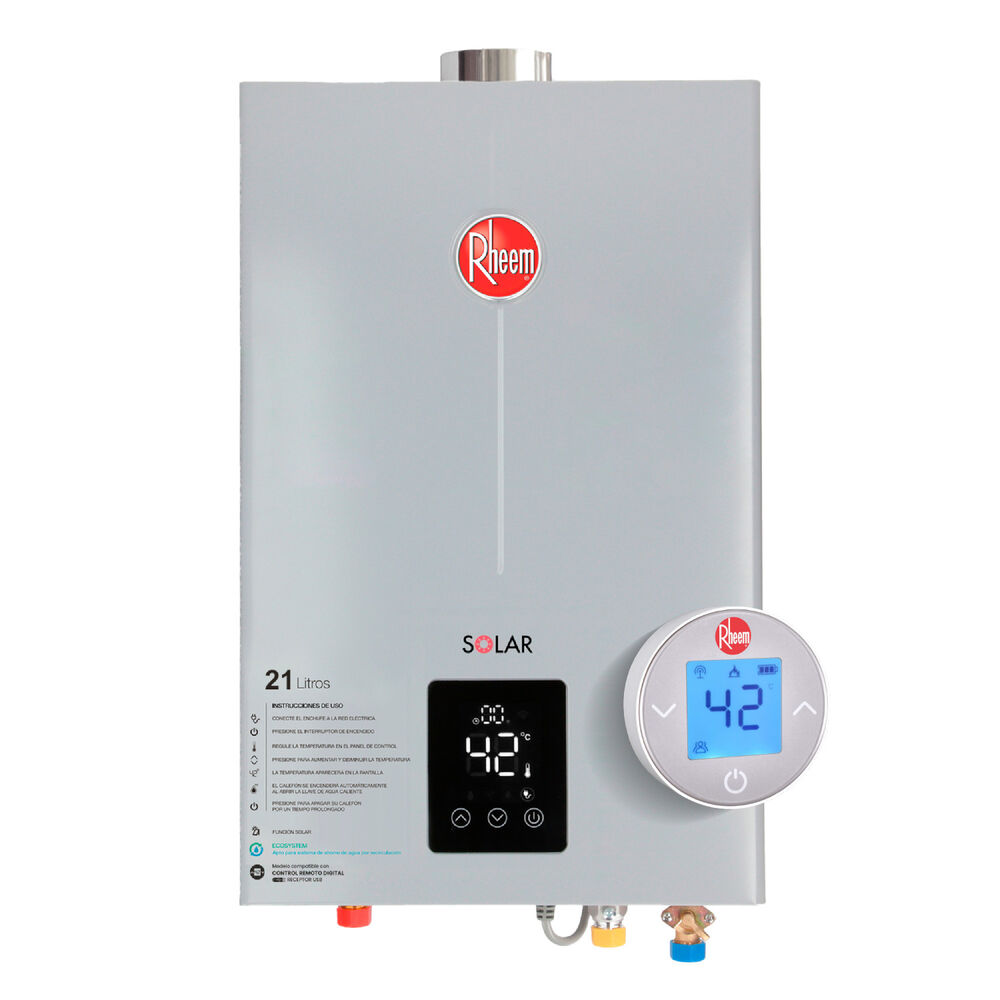 Calefont 21 L Gas Licuado T. Forzado + Control Digital Rheem image number 0.0
