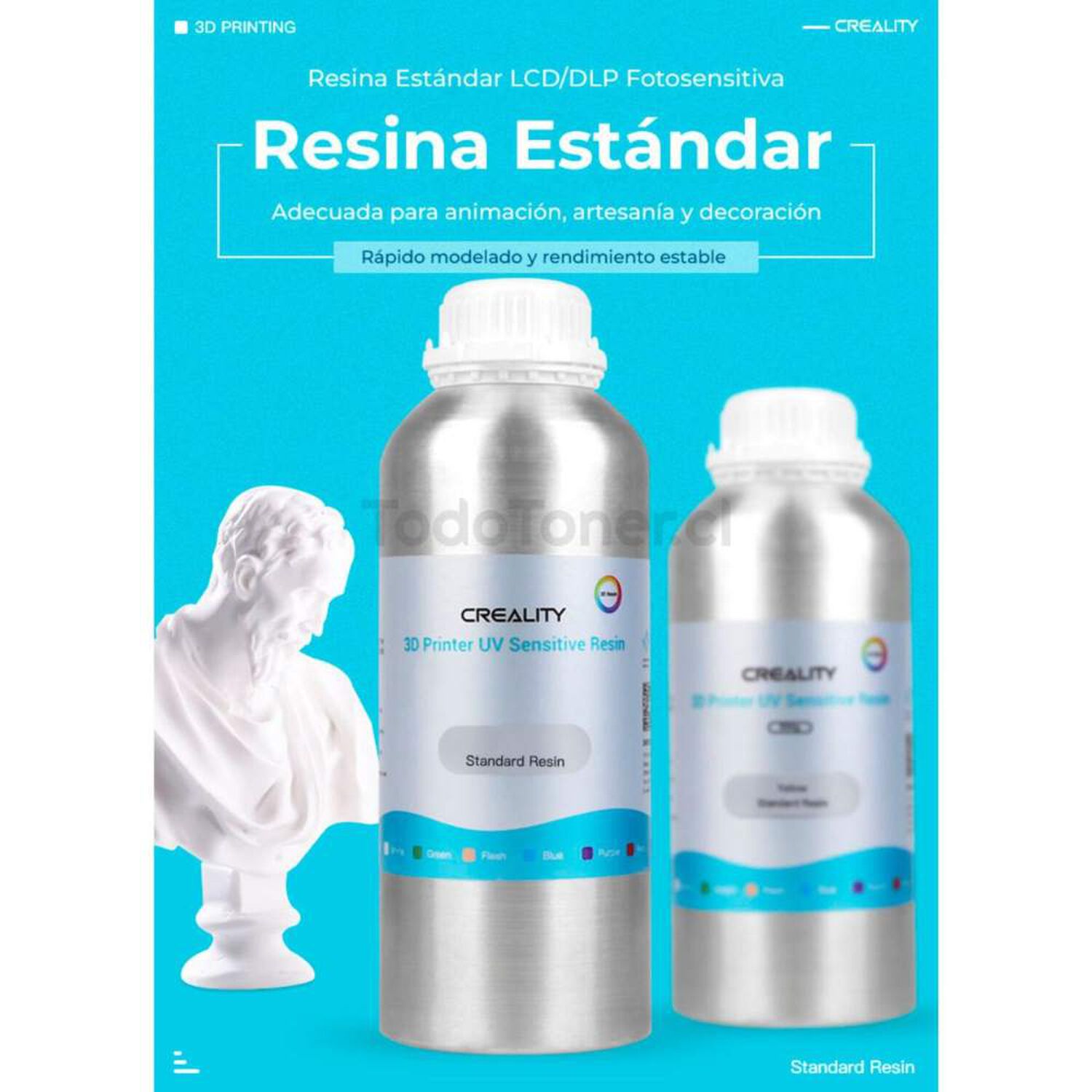 Resina Gris Para Impresoras 3d 500g Creality image number 2.0