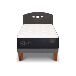 Cama Europea Cic Premium / 1.5 Plazas / Base Normal + Respaldo