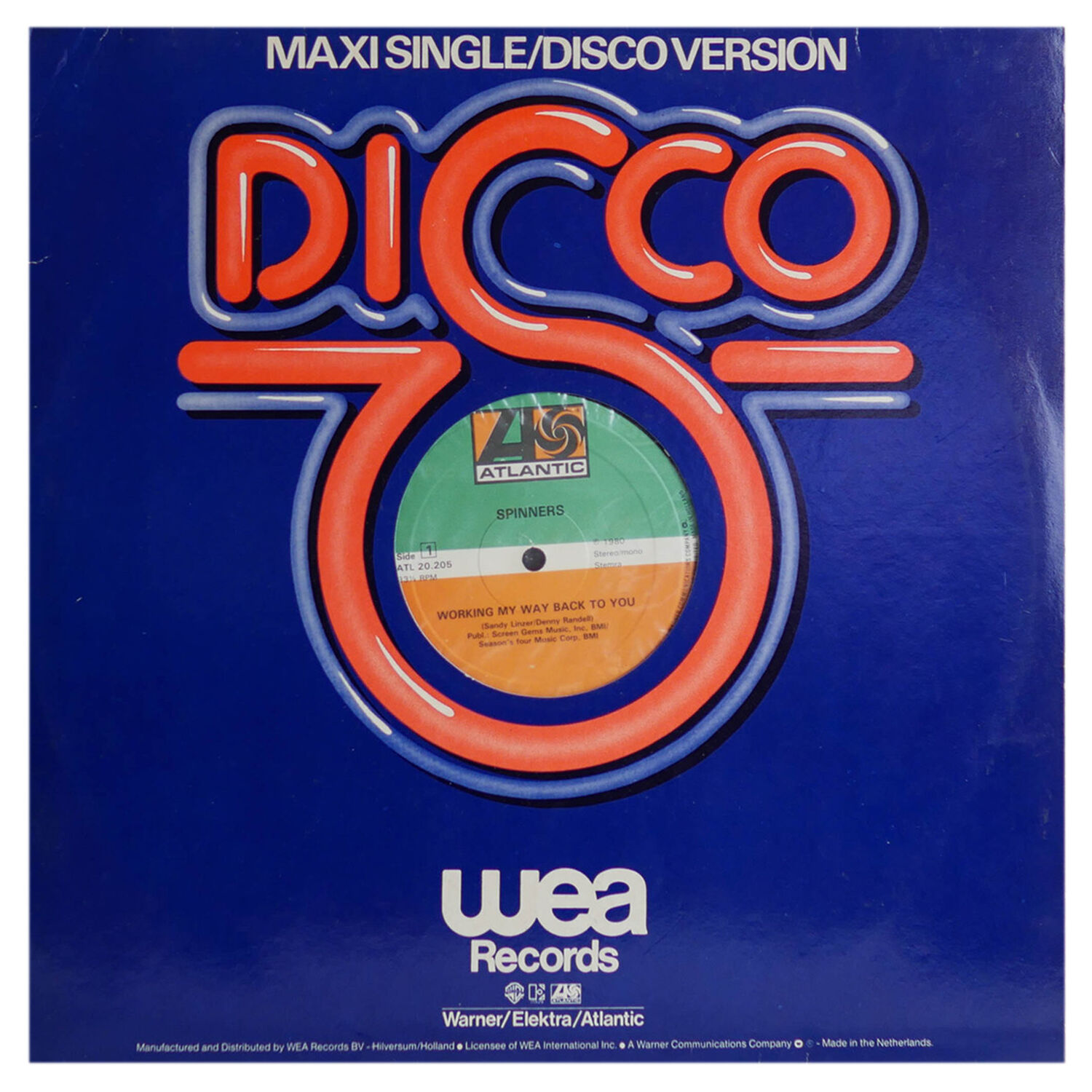 Spinners - Working My Way Back To You | 12" Maxi Single Usado image number 0.0