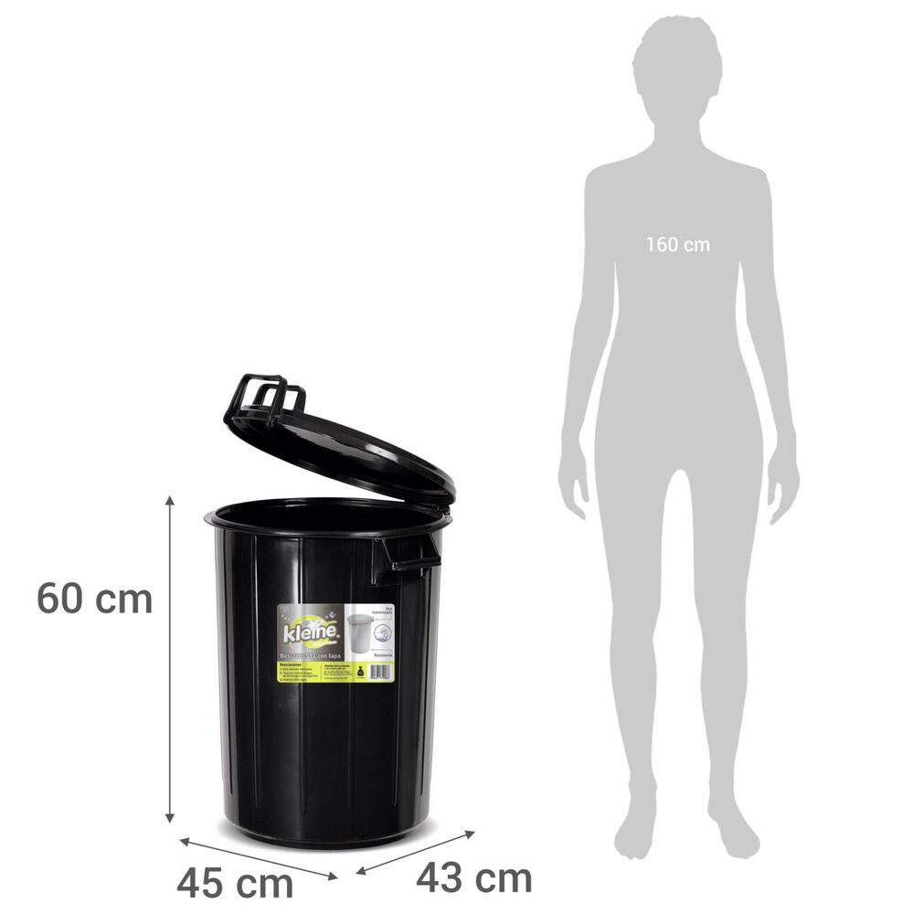 Basurero De 51 Litros Con Tapa Retractil image number 2.0