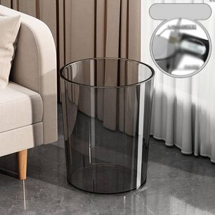 Bote De Basura De Lujo Acr&iacute;lico Transparente Oscuro 12l