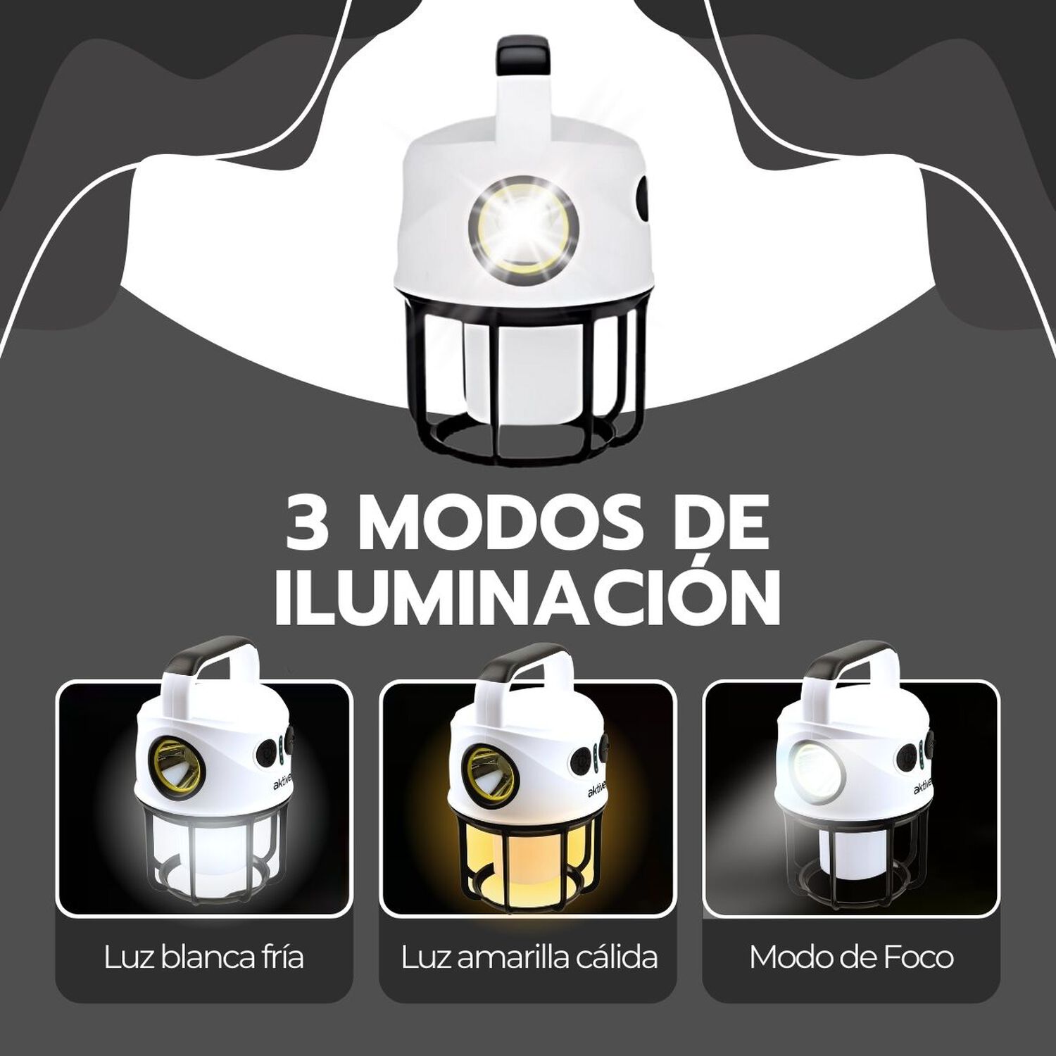 L&aacute;mpara Camping Dual Led Recargable Con Power Bank image number 5.0