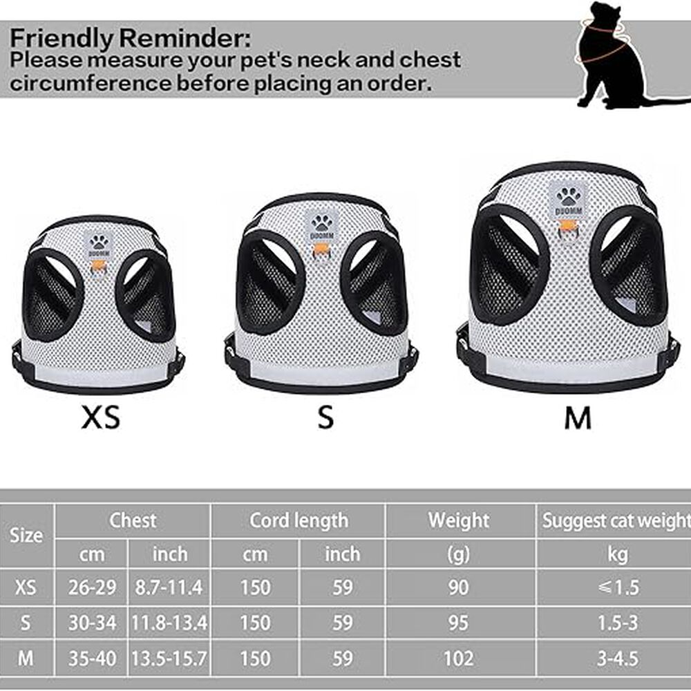 Arnes Para Perros, Gatos Mascotas Grandes Y Peque&ntilde;os Reflectante Resistente image number 3.0