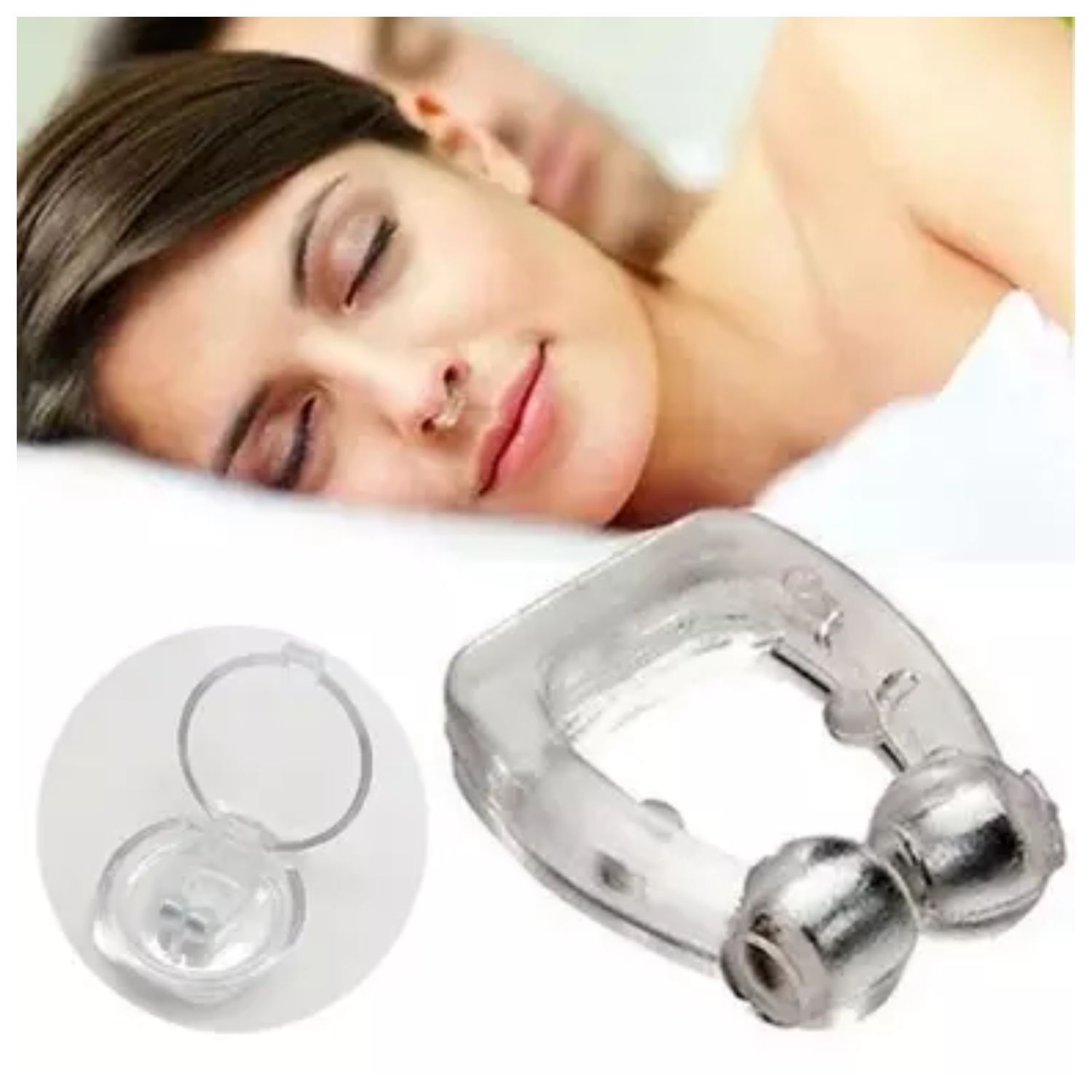 Pack 2 Clip Anillo Biomagn&eacute;tico Unisex Anti Ronquido Nariz Nose image number 2.0