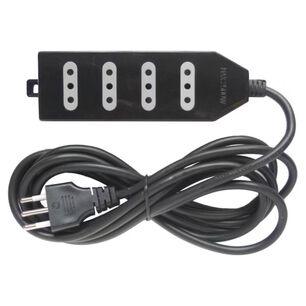 Zapatilla Alargador 3mt 4 Entradas Negro