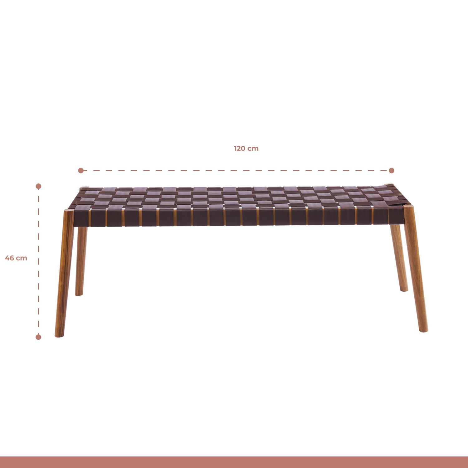 Banqueta Austral 120cm - Cinta Tejida De Nailon Caf&eacute; image number 7.0