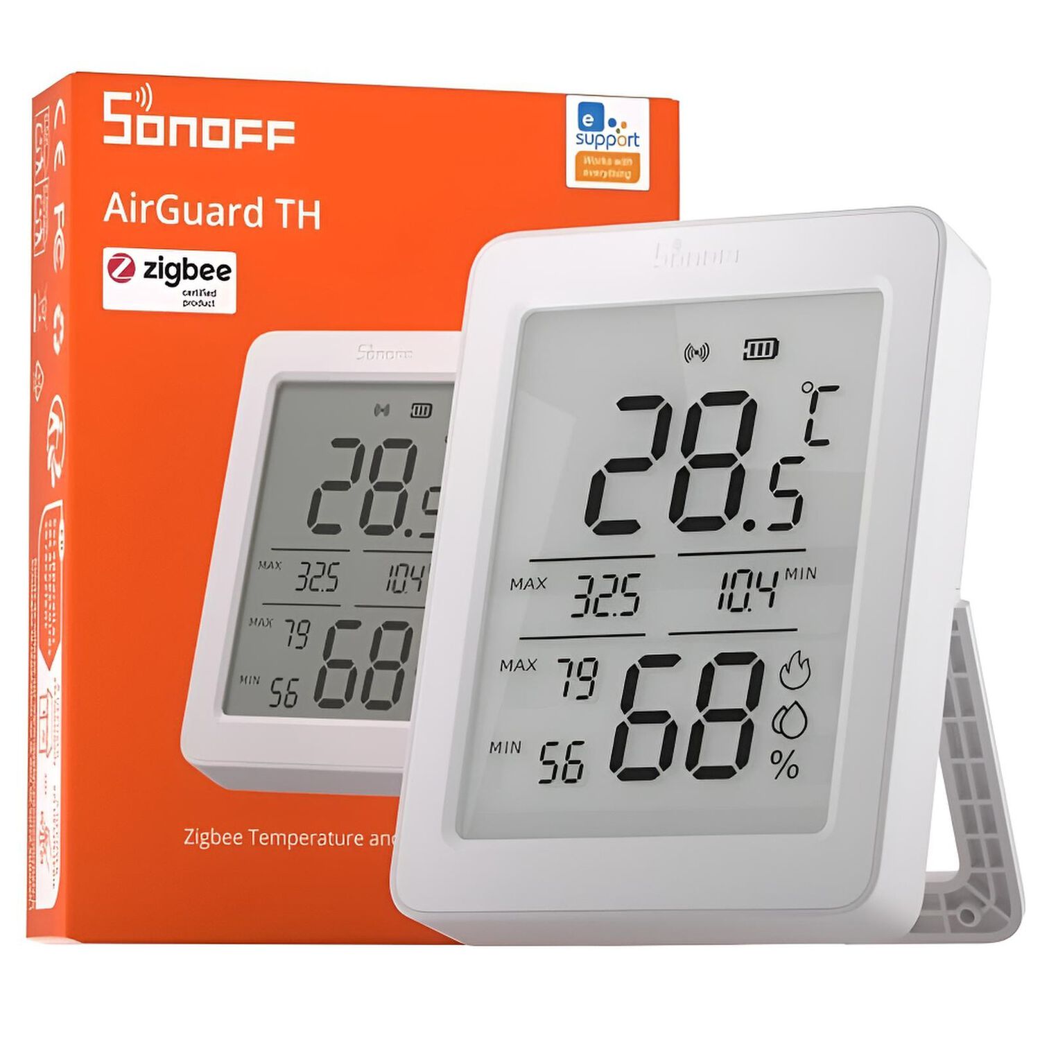 Sensor De Temperatura Y Humedad Zigbee Sonoff Snzb-02dr2 image number 0.0