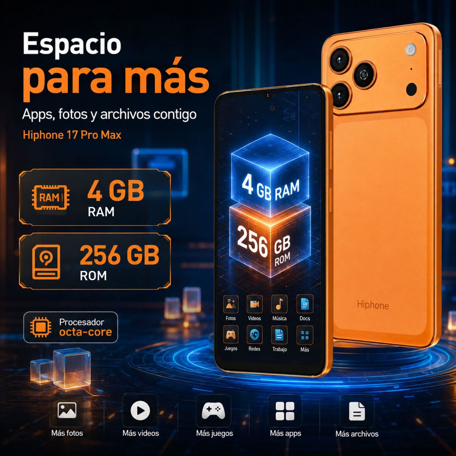Hotwav Hiphone 17 Pro Max 4g Celular 16gb 256gb 120hz image number 7.0