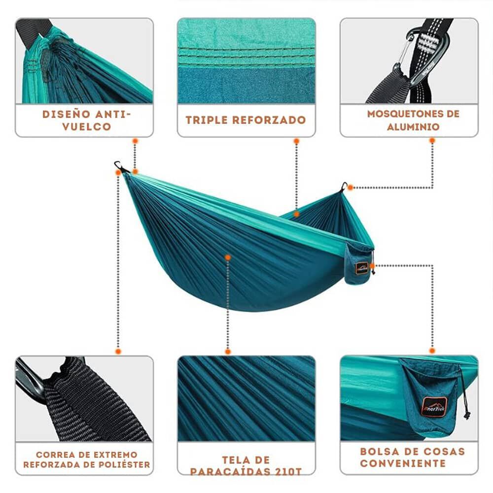 Hamaca Para Acampar Viajes Resistente 270x140cm image number 2.0