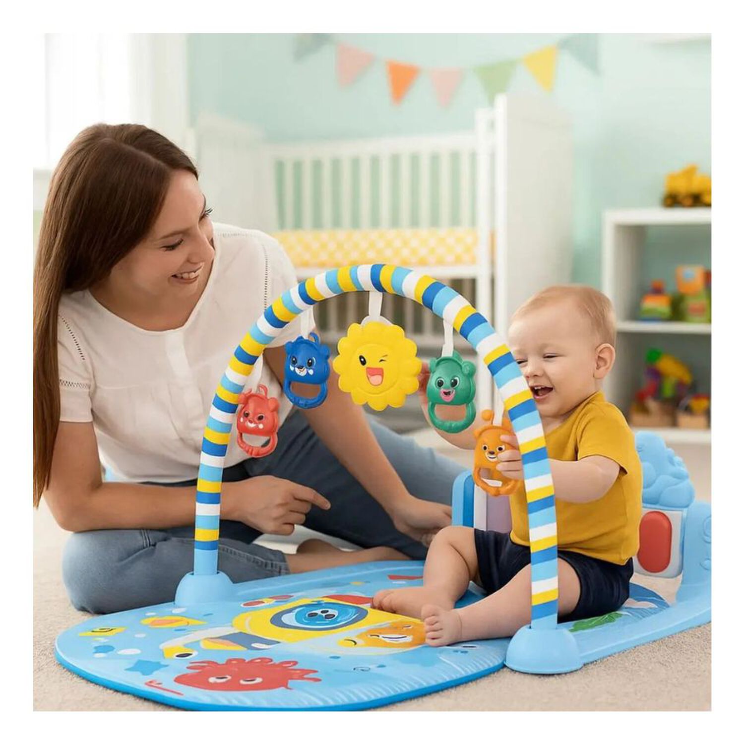 Gimnasio Para Bebe Musical Con Piano Alfombra Estimulacion image number 2.0