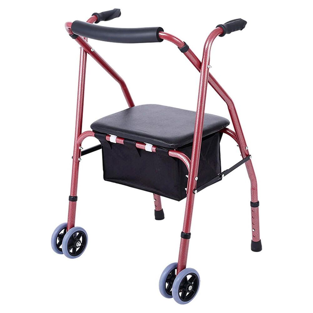 Andador Burrito Con Asiento Adulto Mayor Plegable + Bolso image number 0.0