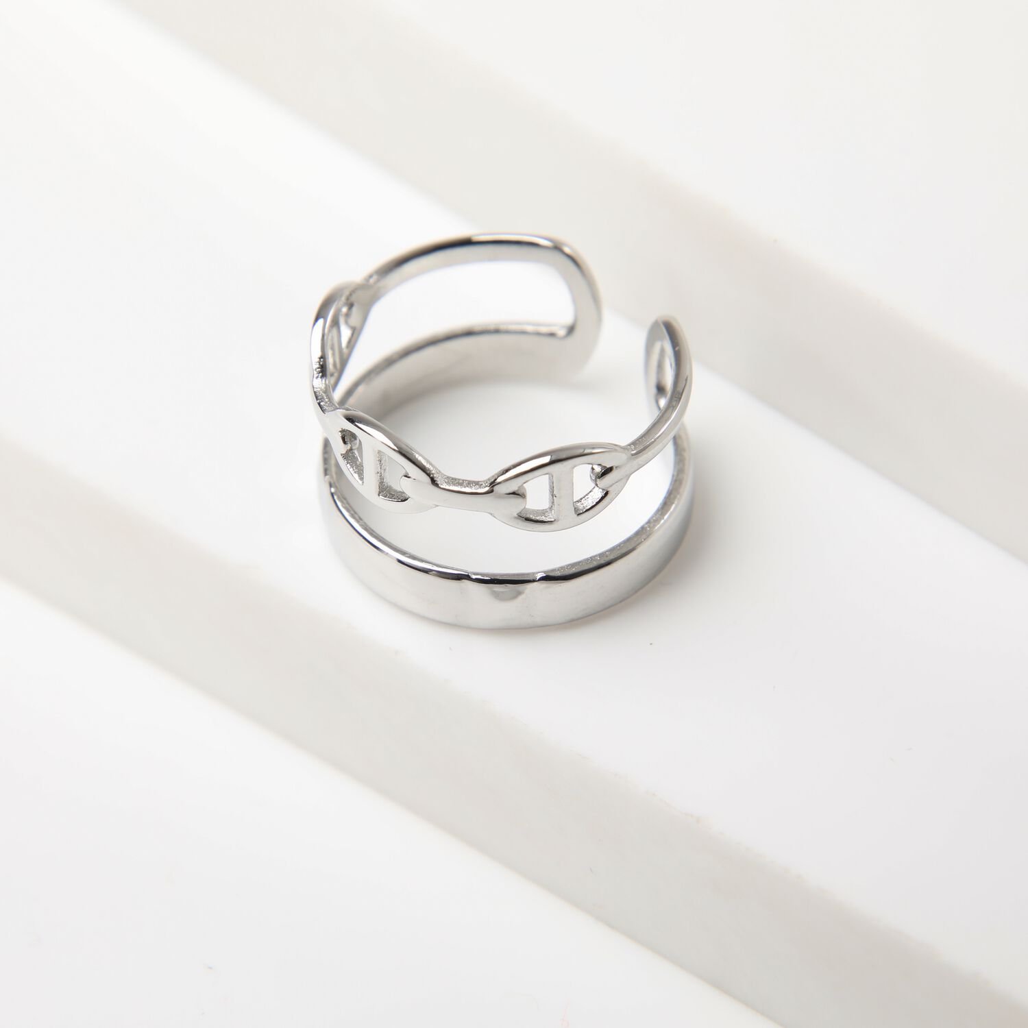 Anillo 19v69 Plateado Mujer Str281 image number 1.0