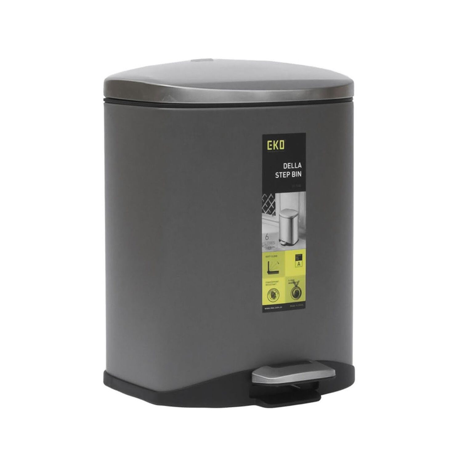 Basurero Eko Soft Grey 6lt image number 0.0