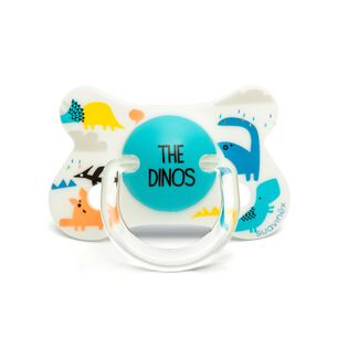 Chupete Fusi&oacute;n Anat&oacute;mico Silicona +4/18m Dino Blanco