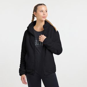 Polerón Deportivo Liso Regular Cuello Alto Con Capucha Mujer Wetland