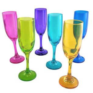 Set 6 Copas Champagne Rioja Full Color 183cc Para Celebracion