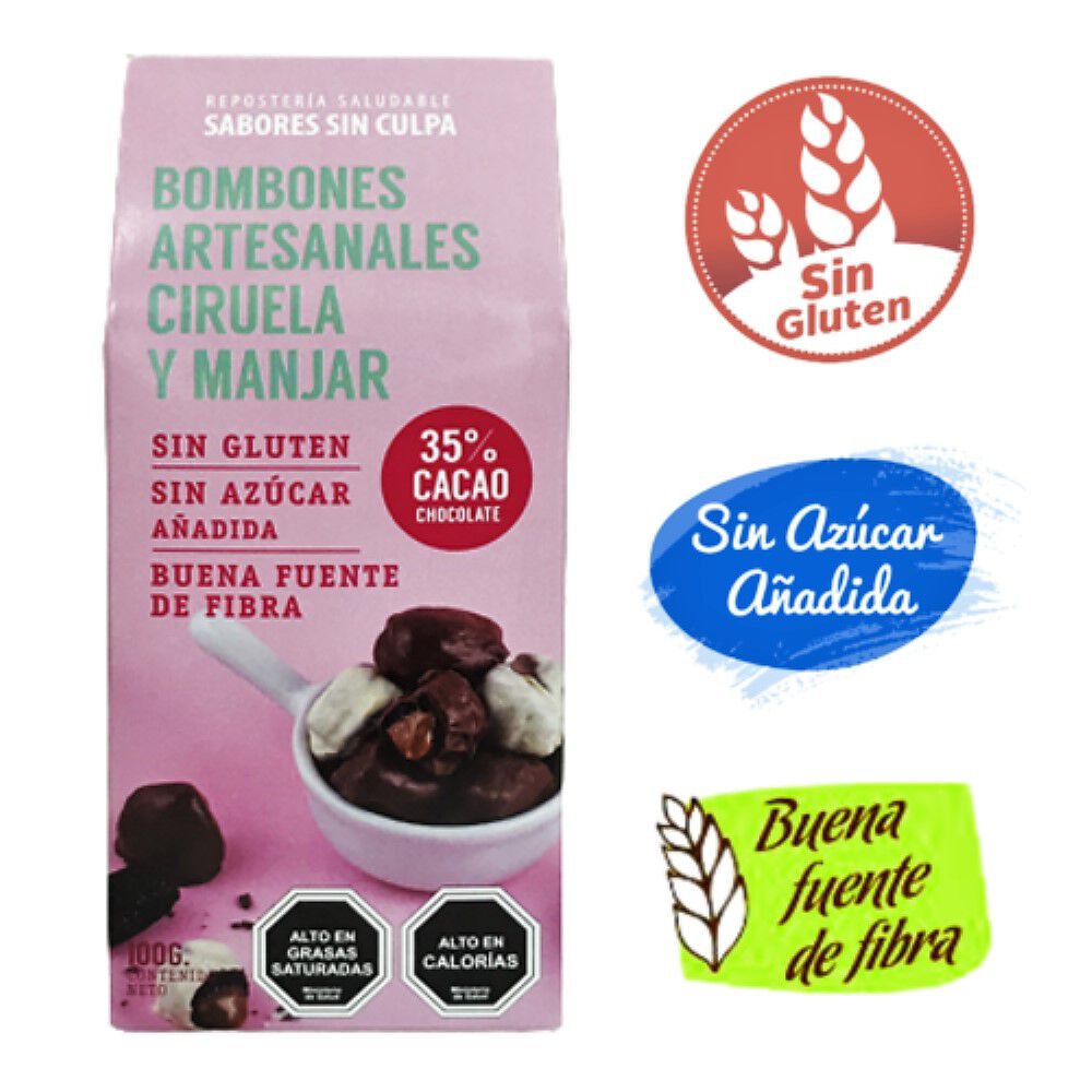 Bombones Artesanales Sabores Sin Culpa Ciruela Y Manjar image number 1.0