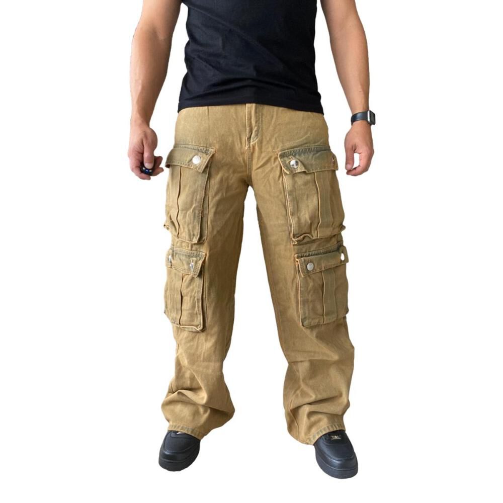 Jeans Di&aacute;bolo Cargo Ancho Wide Leg Hombre image number 10.0