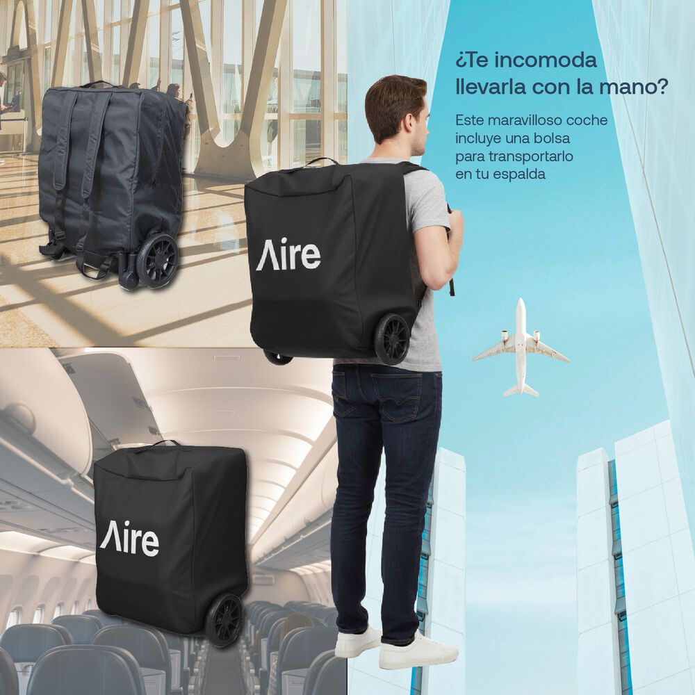 Coche De Paseo Aire Cabina Ultra Compacto Negro image number 4.0