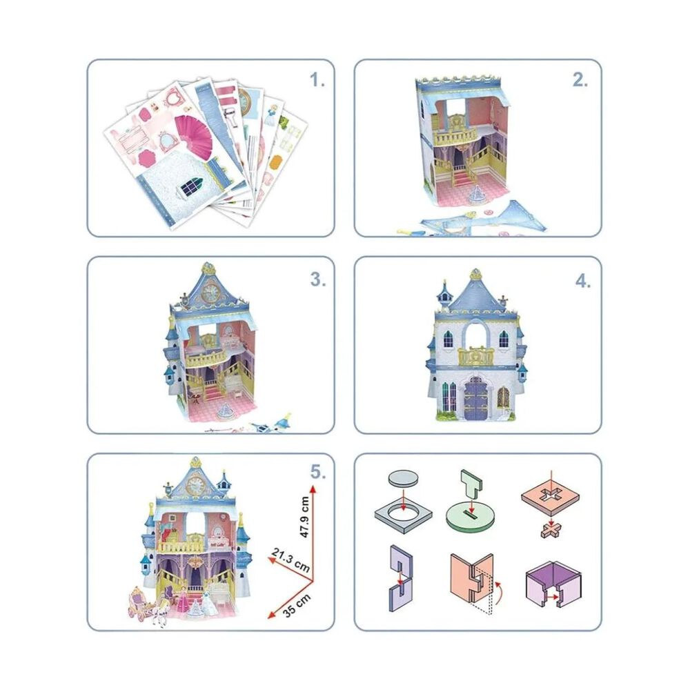 Juguete Castillo De Mu&ntilde;ecas 81 Pcs Rompecabezas 3d Infantil image number 2.0