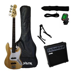 Pack Bajo El&eacute;ctrico Jazz Natural Jb100 Nt, Amp 15w Xgtr