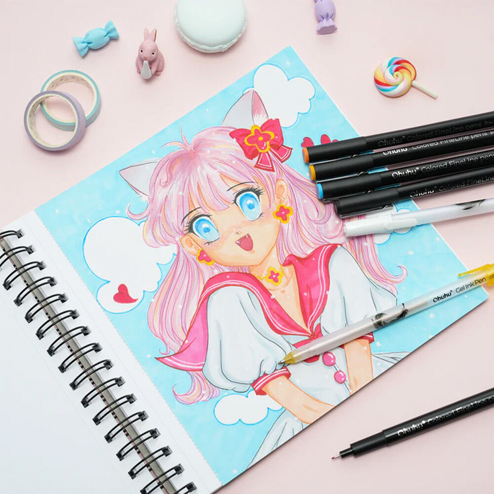 Ohuhu Hana Highway Fineliner Bolígrafos De Dibujo De 18 image number 2.0