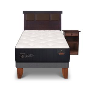 Cama Europea Cic Premium / 1.5 Plazas / Base Normal + Set De Maderas