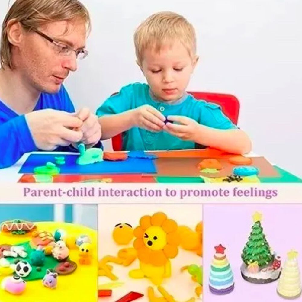 Arcilla Polimérica No Tóxica Con 24 Colores Y Accesorios image number 3.0