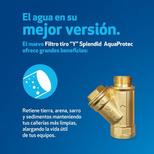 Filtro Tipo Y Sedimentos Para Calefont Y Bombas Splendid