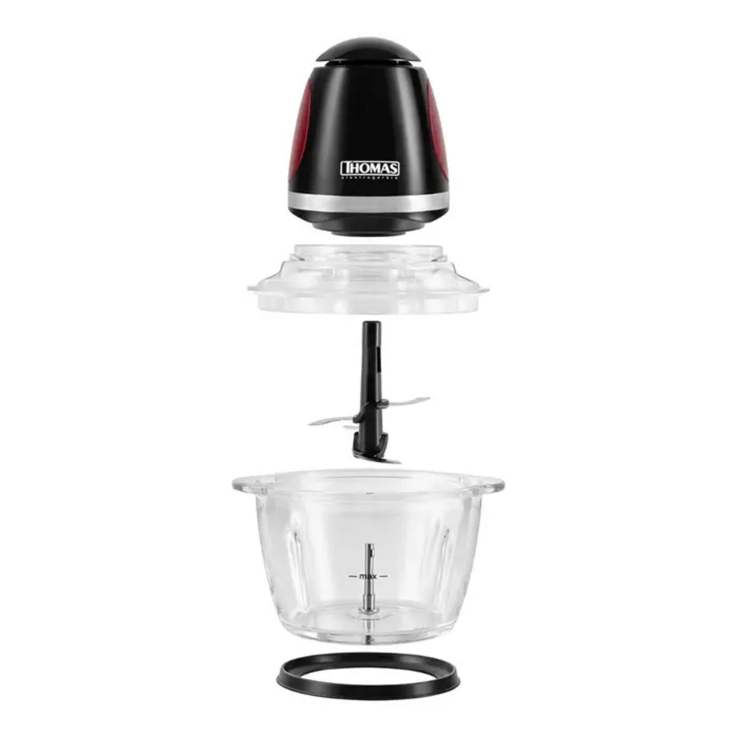 Picadora Thomas Th-9005v 200w Vidrio 1l One Touch Inox image number 2.0