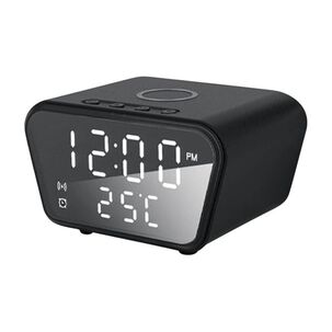 Reloj Despertador Con Cargador Inal&aacute;mbrico Y Term&oacute;metro