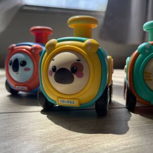 Juguete Set 3 Trenes Beb&eacute;s Animales Interactivo