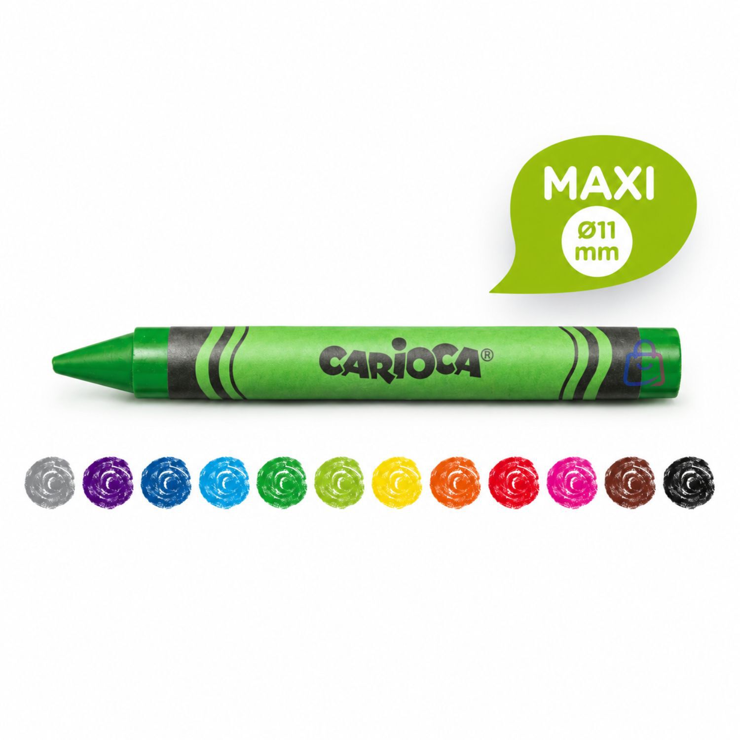 Crayones Jumbo Carioca 12 Colores Lavables Infantiles - Ps image number 1.0
